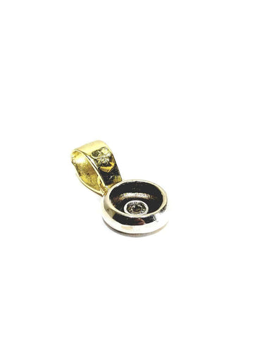 Pendentif Pendentif en or jaune et blanc 18 carats avec diamant 58 Facettes 1735066