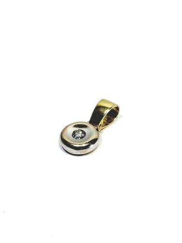 Pendentif Pendentif en or jaune et blanc 18 carats avec diamant 58 Facettes 1735066