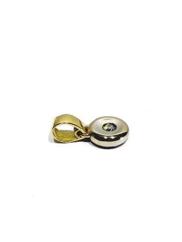 Pendentif Pendentif en or jaune et blanc 18 carats avec diamant 58 Facettes 1735066