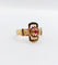 Bague 49.5 Bague chevalière victorienne en or rose 18k et rubis (circa 1890) 58 Facettes A06917