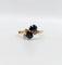 Bague 49 Bague vintage en or jaune 18k, saphirs et diamants 58 Facettes A06918