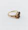 Bague 49 Bague vintage en or jaune 18k, saphirs et diamants 58 Facettes A06918
