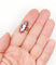 Bague 54.5 Bague marquise antique camée sur agate et diamants en or rose 14k 58 Facettes A06919