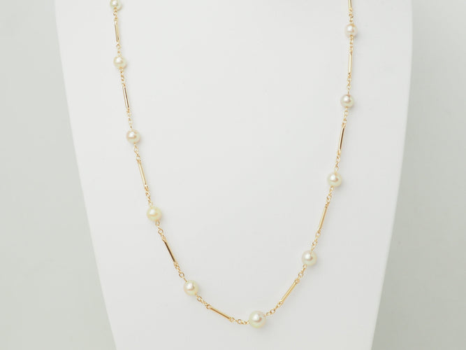 Collier Collier en or jaune 18 ct et perles de culture 58 Facettes 33659
