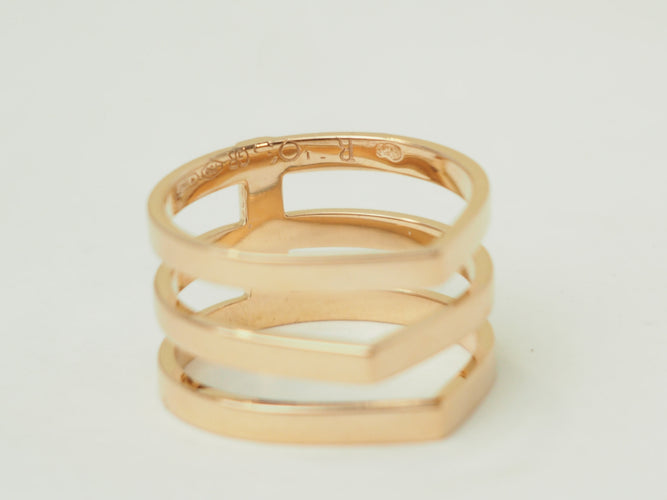 Bague 57 Repossi Antifer - Bague multi-rangs en or rose 18 ct 58 Facettes 33668