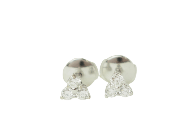 Boucles d'oreilles Boucles d'oreilles Trio en or blanc et diamants 58 Facettes 33674