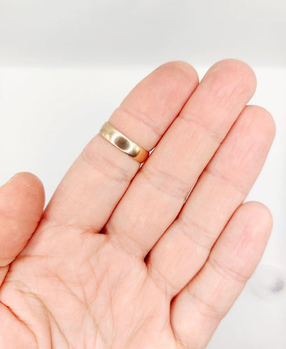 Bague 54 Bague jonc alliance large en or rose 18k, taille 54 (circa 1920) 58 Facettes A06924