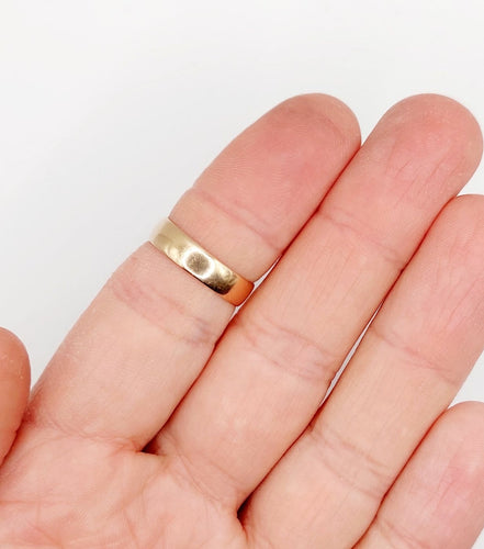 Bague 54 Bague jonc alliance large en or rose 18k, taille 54 (circa 1920) 58 Facettes A06924