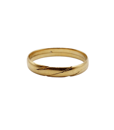 Bague 60 Alliance jumelée victorienne en or jaune 18k (circa 1880) 58 Facettes A06927
