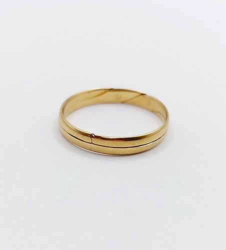 Bague 60 Alliance jumelée victorienne en or jaune 18k (circa 1880) 58 Facettes A06927