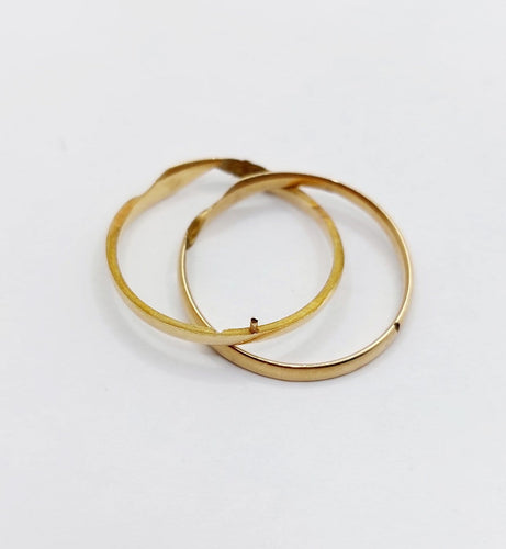 Bague 60 Alliance jumelée victorienne en or jaune 18k (circa 1880) 58 Facettes A06927