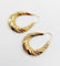 Boucles d'oreilles Créoles XXL vintage à motifs géométriques en or jaune 18k 58 Facettes A06929