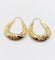 Boucles d'oreilles Créoles XXL vintage à motifs géométriques en or jaune 18k 58 Facettes A06929