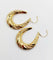 Boucles d'oreilles Créoles XXL vintage à motifs géométriques en or jaune 18k 58 Facettes A06929