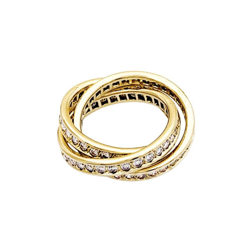 Bague 51 Bague Cartier, "Trinity", or jaune et diamants. 58 Facettes 35471