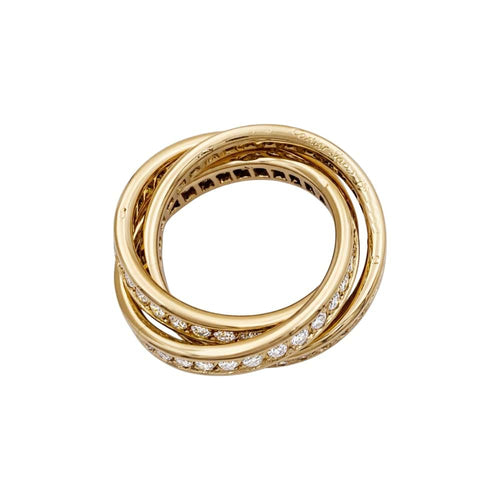 Bague 51 Bague Cartier, "Trinity", or jaune et diamants. 58 Facettes 35471