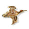 Hermès - Broche oiseau en or jaune
