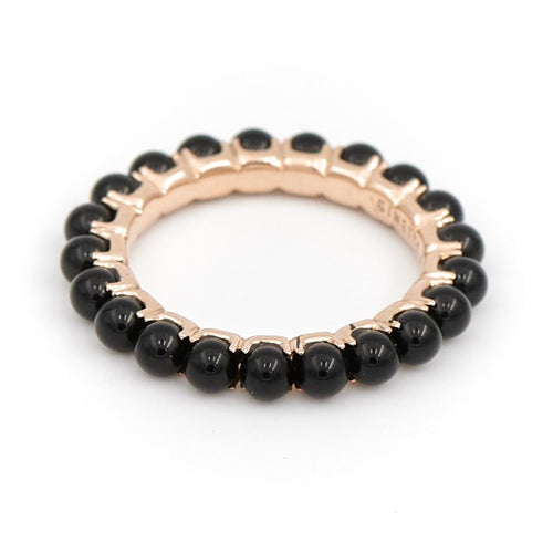 Bague 50 Ginette NY Bague Alliance Maria Or rose Onyx 58 Facettes 2246421CN