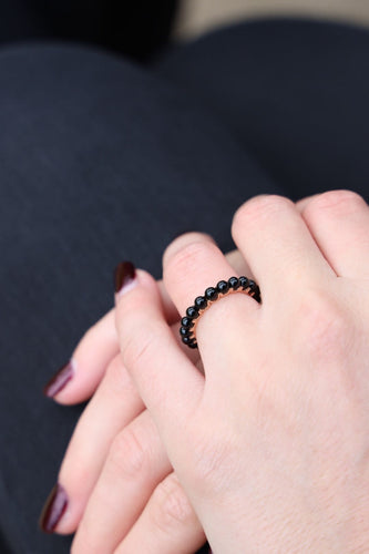 Bague 50 Ginette NY Bague Alliance Maria Or rose Onyx 58 Facettes 2246421CN
