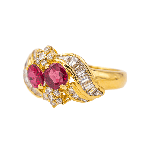 Bague 51 Bague  Cocktail Or jaune Rubis, Diamant 58 Facettes 2634194CN