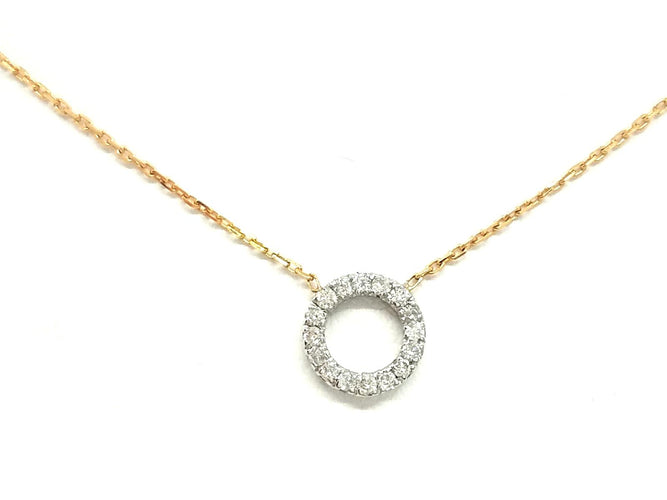Collier Collier Or rose, Or blanc Diamant 58 Facettes 579194RV