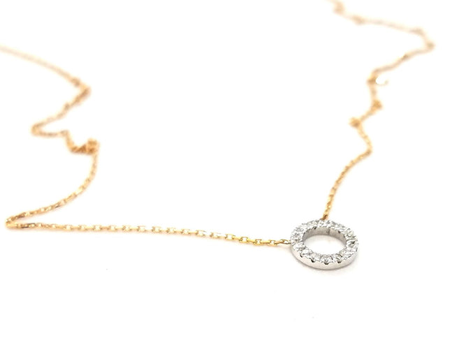 Collier Collier Or rose, Or blanc Diamant 58 Facettes 579194RV