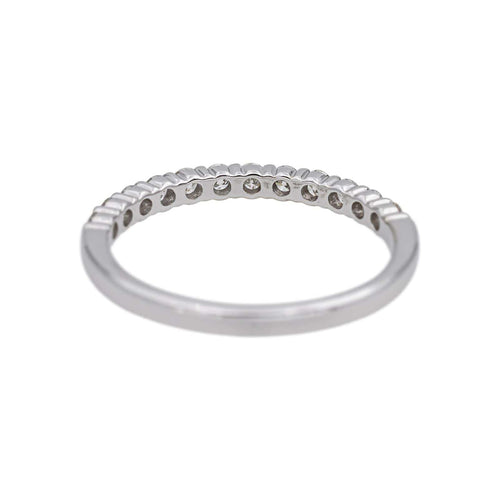 Bague 52 Bague Demi alliance Or blanc Diamant 58 Facettes 5237118CN