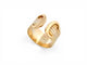 Bague 55 Cartier Double C - Bague en or jaune, blanc et rose 18k 58 Facettes 271542
