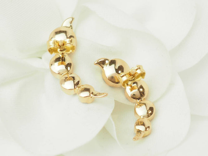 Boucles d'oreilles Boucles d’oreilles grenats de Perpignan en or jaune 18 carats 58 Facettes 33689