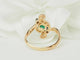 Bague 56 Bague Art Nouveau en or jaune 18 carats avec émeraude et diamants 58 Facettes 33679