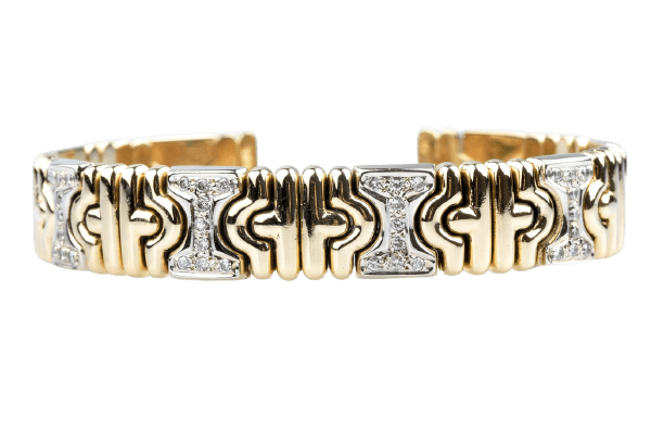 Bracelet Bracelet articulé - Maillons « I » en or jaune 18K et diamants 58 Facettes BRIGDCC1312-107