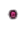Bague 53.5 Bague rubellite et diamants en or jaune 18 carats 58 Facettes 5427