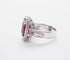 Bague 53.5 Bague rubellite et diamants en or jaune 18 carats 58 Facettes 5427