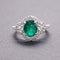 Bague 55 Bague - Émeraude et diamants en or jaune 18 carats 58 Facettes 4800
