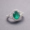 Bague 55 Bague - Émeraude et diamants en or jaune 18 carats 58 Facettes 4800