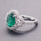 Bague 55 Bague - Émeraude et diamants en or jaune 18 carats 58 Facettes 4800