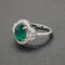Bague 55 Bague - Émeraude et diamants en or jaune 18 carats 58 Facettes 4800