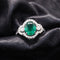 Bague 55 Bague - Émeraude et diamants en or jaune 18 carats 58 Facettes 4800