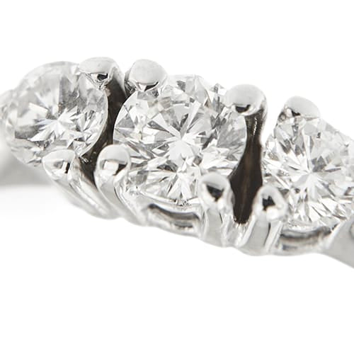 Bague 54 Bague trilogy - Bague en or blanc 18 ct et diamants 0,53 ct 58 Facettes 39024