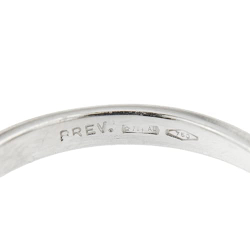 Bague 54 Bague trilogy - Bague en or blanc 18 ct et diamants 0,53 ct 58 Facettes 39024