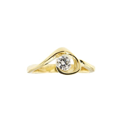 Bague 54 Damiani - Bague solitaire en or jaune 18 ct avec diamant 0,24 ct 58 Facettes 39019