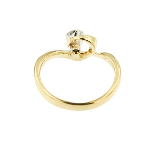 Bague 54 Damiani - Bague solitaire en or jaune 18 ct avec diamant 0,24 ct 58 Facettes 39019