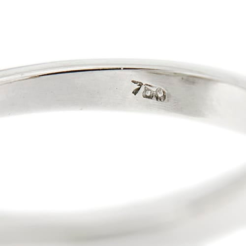 Bague 56 Bague halo en or blanc 18 ct avec émeraude et diamants 58 Facettes 38792