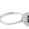 Bague Bague fleur en or blanc 18 ct avec saphir et diamants 58 Facettes 38076