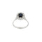 Bague Bague fleur en or blanc 18 ct avec saphir et diamants 58 Facettes 38076
