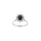 Bague Bague fleur en or blanc 18 ct avec saphir et diamants 58 Facettes 38076