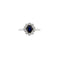 Bague Bague fleur en or blanc 18 ct avec saphir et diamants 58 Facettes 38076