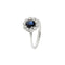 Bague Bague fleur en or blanc 18 ct avec saphir et diamants 58 Facettes 38076