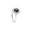 Bague Bague fleur en or blanc 18 ct avec saphir et diamants 58 Facettes 38076