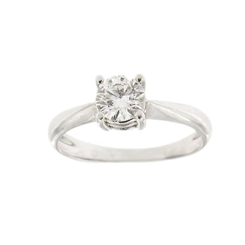 Bague 52 Bague solitaire - Diamant 0,50 ct en or blanc 18 ct 58 Facettes 34003